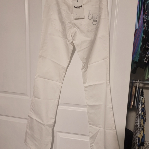 Blumarine Blugirl Authentic Italian Made Jeans White Sz 46 IT/ 10 US - Picture 3 of 6